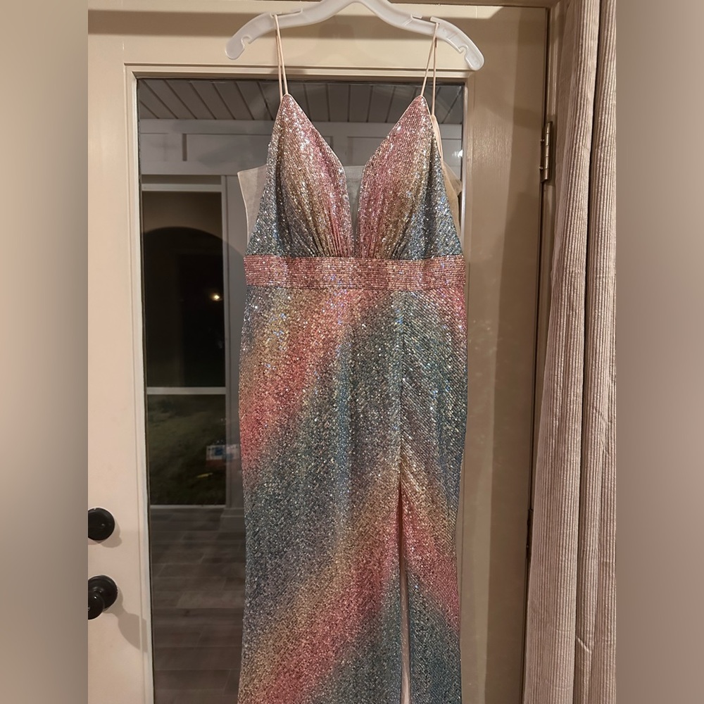 David’s bridal rainbow prom dress